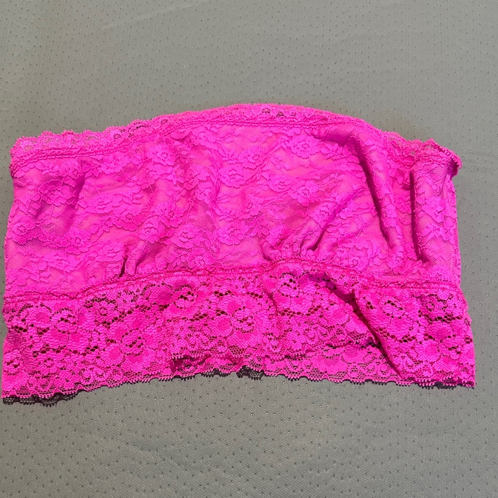 Pink Victoria Lace Bandeau Top